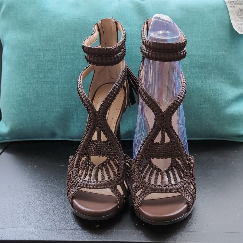 Sophisticated Brown High Heel Sandals